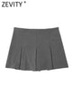 High Waist Wide Pleats Shorts Skirts