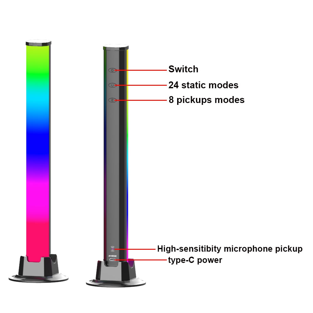 Lumière de ramassage LED à contrôle sonore