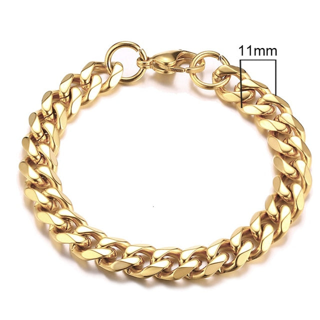 Bracelet chaîne cubaine Miami pour hommes