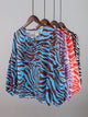 Zebra V-neck Women Blouse