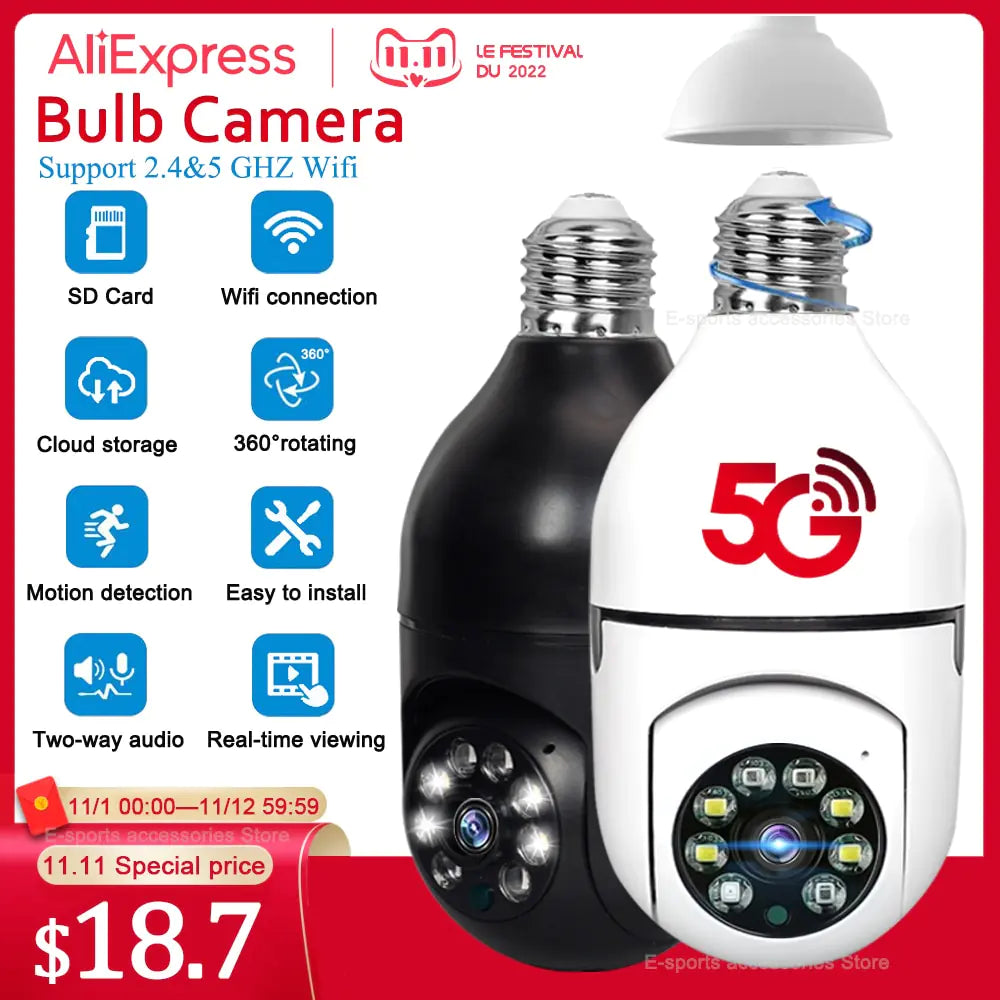 Security Monitor Cam 4X Digital Zoom Bulb