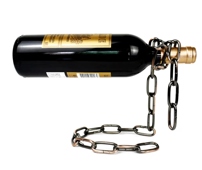 Porte-bouteille de vin en chaîne de fer magique
