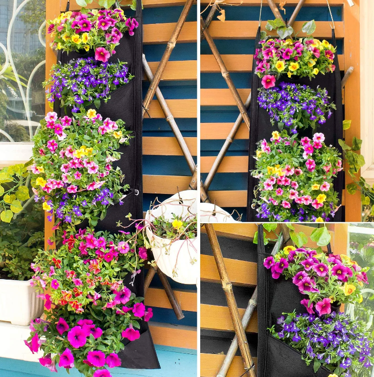 NOUVEAU DESIGN Pots de fleurs de jardinière suspendus verticaux