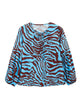 Zebra V-neck Women Blouse