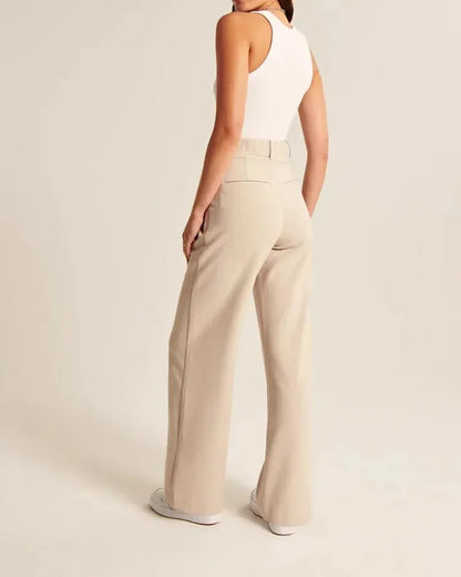 Light Wide-Leg Tailored Pants