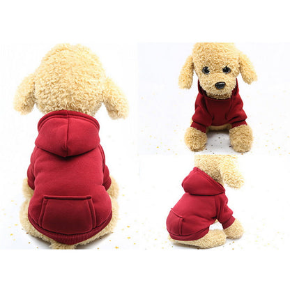 Sudadera con capucha para perro de lana suave