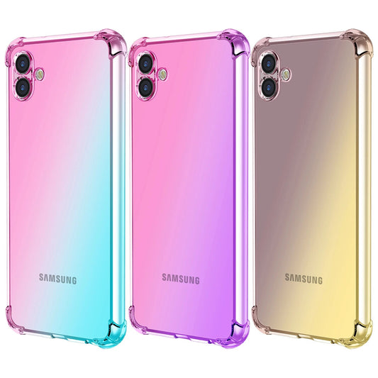 Funda delgada y linda con degradado para teléfonos Samsung