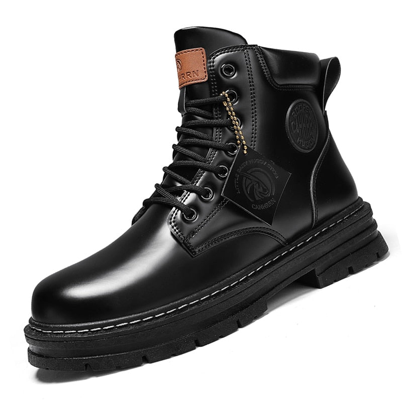 Bottes montantes Chaussures en cuir pour hommes