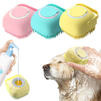 Brosse pour chien en silicone souple