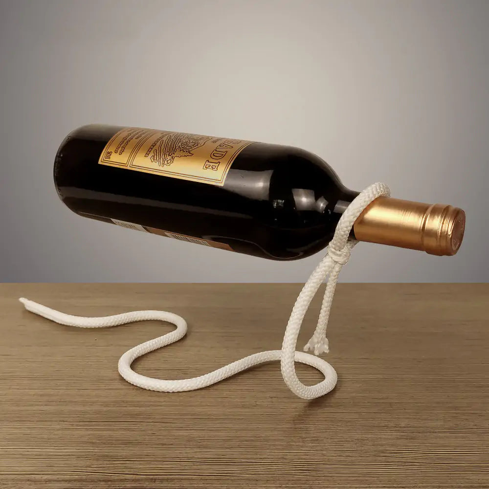 Portabotellas de vino de cuerda suspendida